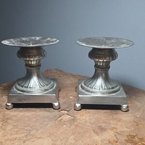 Vintage Silver Candle Holders